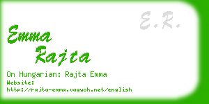 emma rajta business card